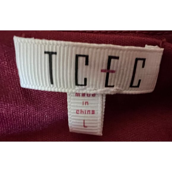 TCEC Red Sequin Mini Skirt Sz Large Womens Fun Flirty Night Out Skirt - Picture 4 of 8